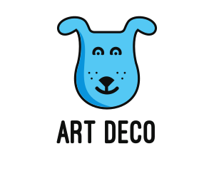 Blue Dog Cartoon logo design