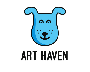 Blue Dog Cartoon logo design