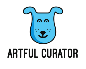 Blue Dog Cartoon logo design