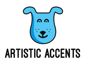 Blue Dog Cartoon logo design