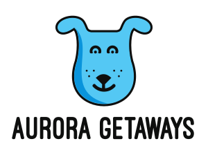 Blue Dog Cartoon logo design