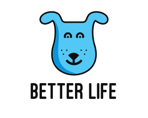 Blue Dog Cartoon logo design