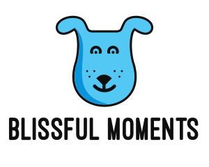 Blue Dog Cartoon logo design