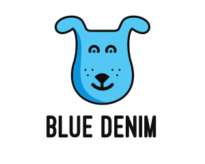 Blue Dog Cartoon logo design