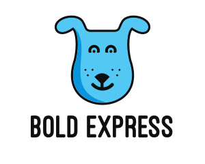 Blue Dog Cartoon logo design