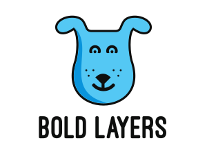 Blue Dog Cartoon logo design