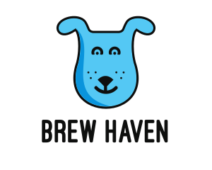 Blue Dog Cartoon logo design