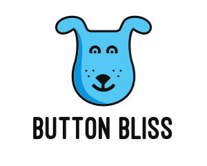 Blue Dog Cartoon logo design