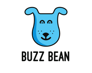 Blue Dog Cartoon logo design