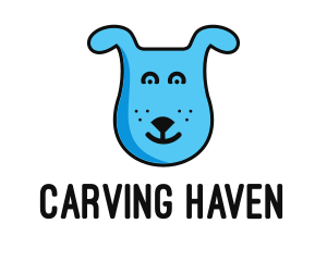 Blue Dog Cartoon logo design