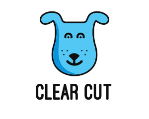 Blue Dog Cartoon logo design