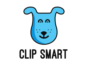 Blue Dog Cartoon logo design