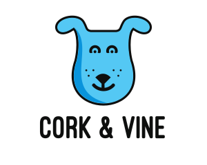 Blue Dog Cartoon logo design