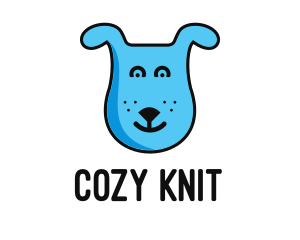 Blue Dog Cartoon logo design