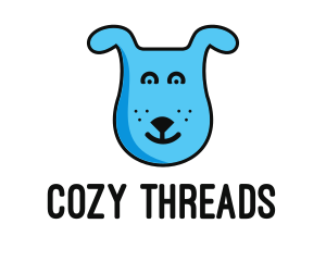 Blue Dog Cartoon logo design