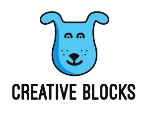 Blue Dog Cartoon logo design