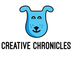 Blue Dog Cartoon logo design