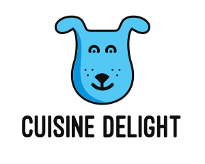 Blue Dog Cartoon logo design