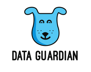 Blue Dog Cartoon logo design