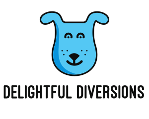 Blue Dog Cartoon logo design