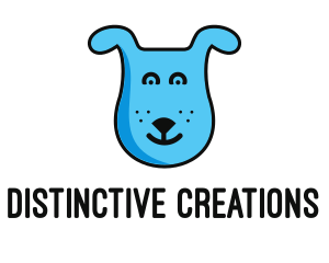 Blue Dog Cartoon logo design