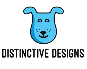 Blue Dog Cartoon logo design