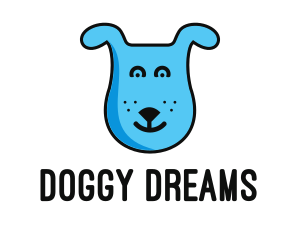 Blue Dog Cartoon logo