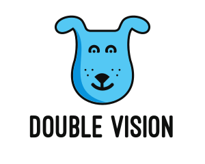 Blue Dog Cartoon logo design