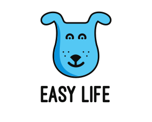 Blue Dog Cartoon logo design