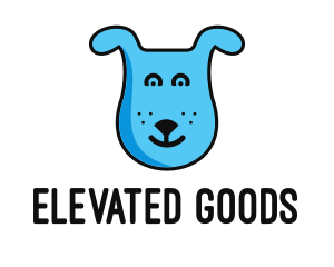 Blue Dog Cartoon logo design