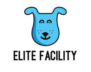 Blue Dog Cartoon logo design