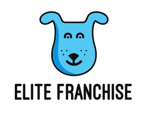 Blue Dog Cartoon logo design