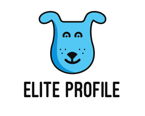 Blue Dog Cartoon logo design