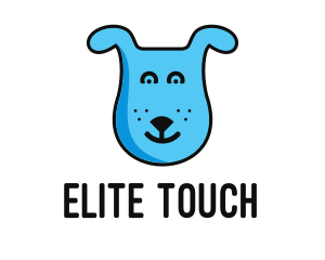 Blue Dog Cartoon logo design