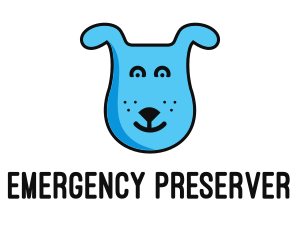 Blue Dog Cartoon logo design