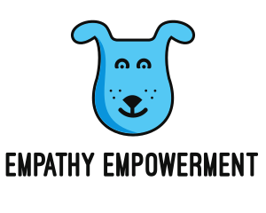 Blue Dog Cartoon logo design