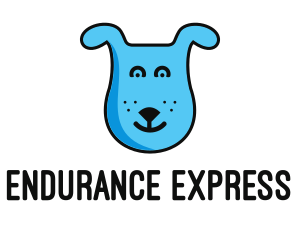 Blue Dog Cartoon logo design