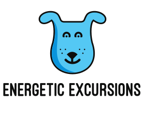 Blue Dog Cartoon logo design