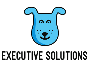 Blue Dog Cartoon logo design