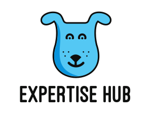 Blue Dog Cartoon logo design