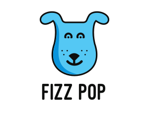 Blue Dog Cartoon logo design