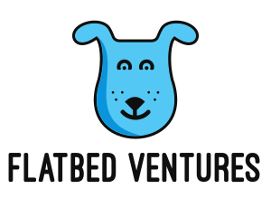 Blue Dog Cartoon logo design