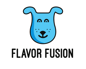 Blue Dog Cartoon logo design