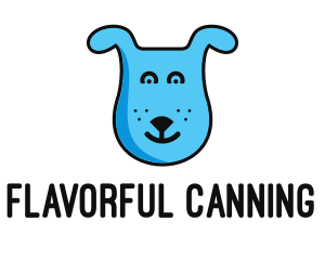 Blue Dog Cartoon logo design