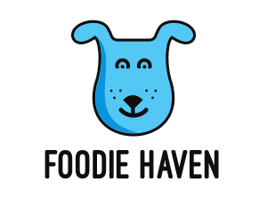 Blue Dog Cartoon logo design