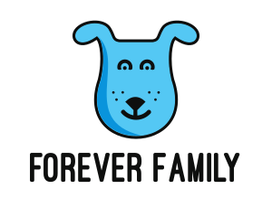 Blue Dog Cartoon logo design