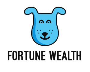 Blue Dog Cartoon logo design