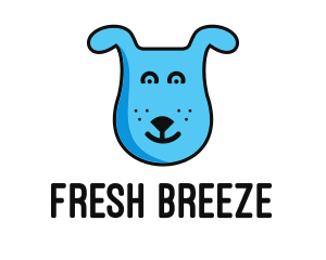 Blue Dog Cartoon logo design