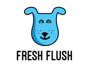 Blue Dog Cartoon logo design