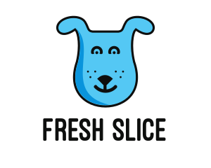 Blue Dog Cartoon logo design